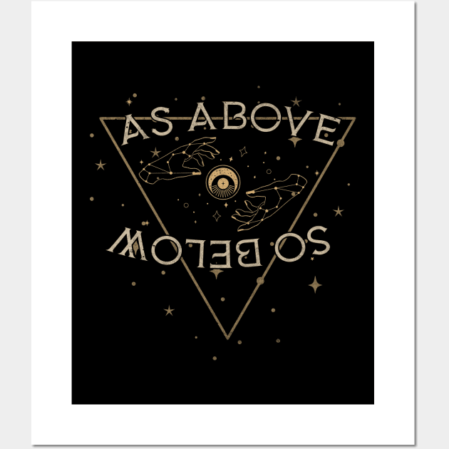 Ad Above So Bellow Wiccan Celestial Occultist Design Wall Art by bestcoolshirts